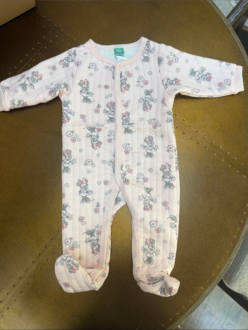 Disney Pink Minnie Mouse Footed One-Piece